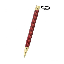 Hexagonal design retro copper pen luxury twist metal  ball pens with custom logo